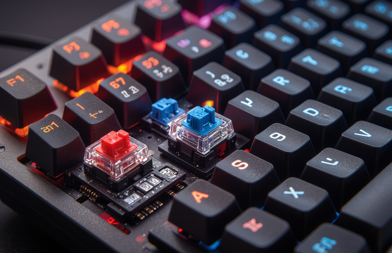 Chi Tiết Switch Và Keycap Của Bàn Phím Cơ Fuhlen D87S Rgb Bền Bỉ.