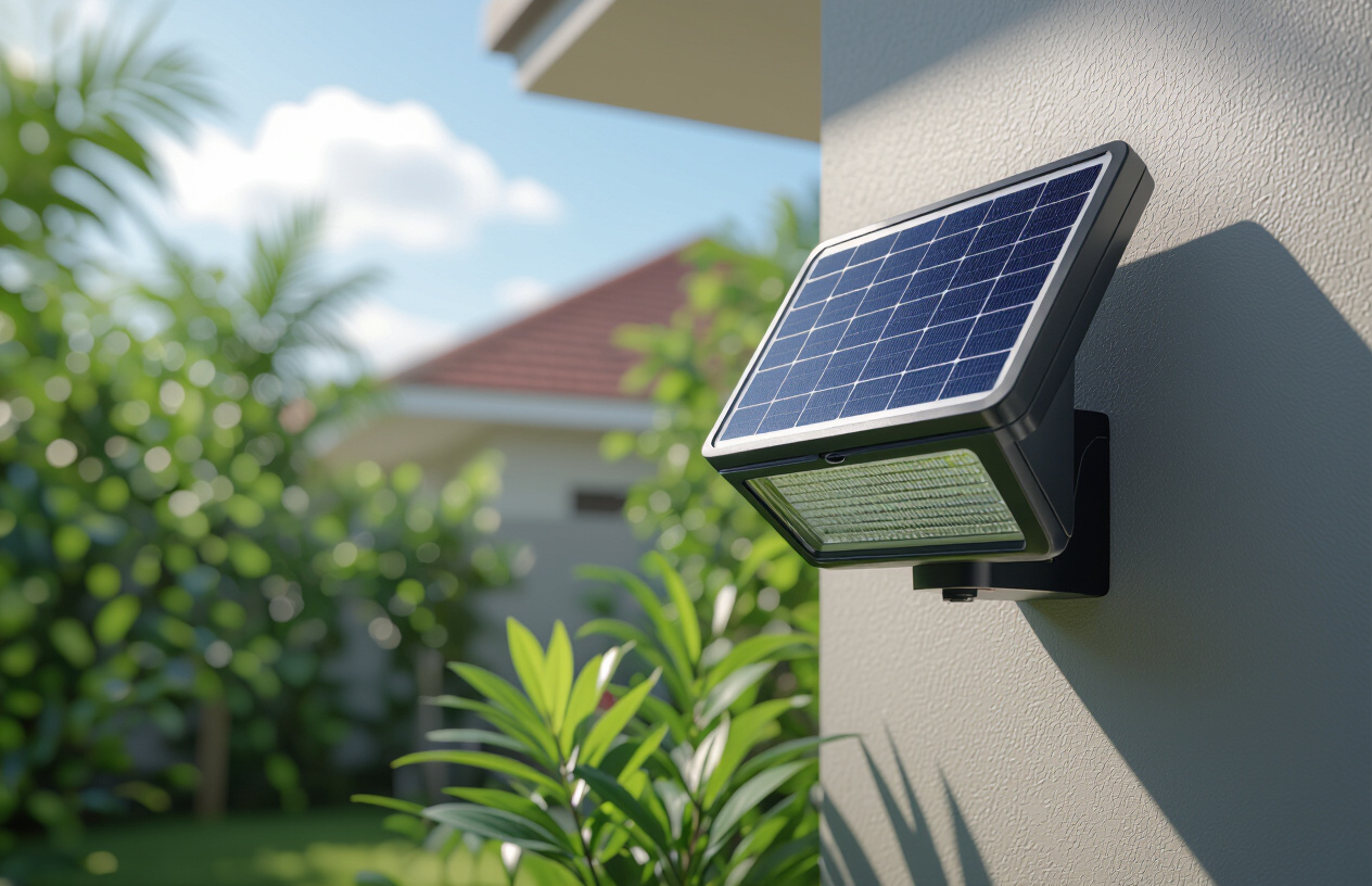 Hình Ảnh Đèn Pha Năng Lượng Mặt Trời 300W Chống Nước Ip67 Lắp Đặt Thực Tế Tại Bến Tre