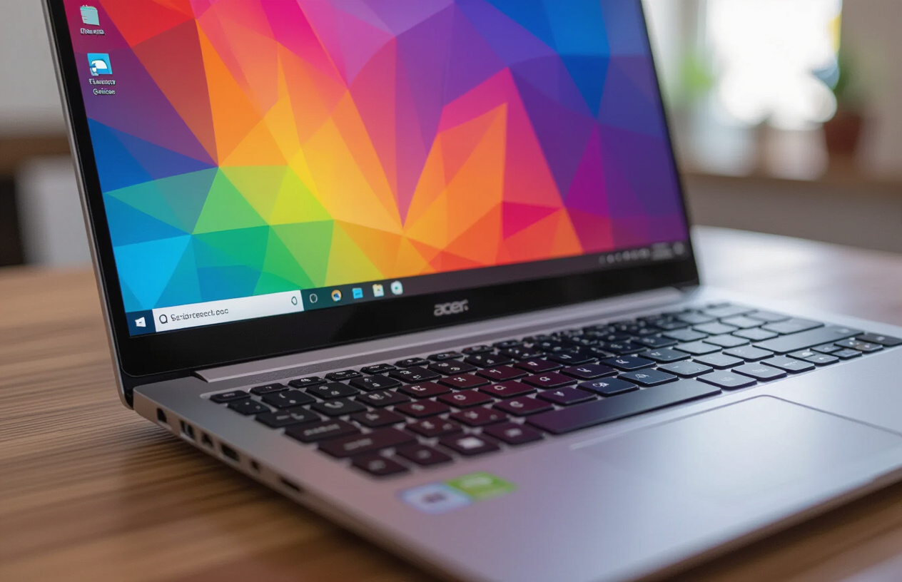 Cận Cảnh Bàn Phím Và Màn Hình Sắc Nét Của Laptop Acer Aspire 5.