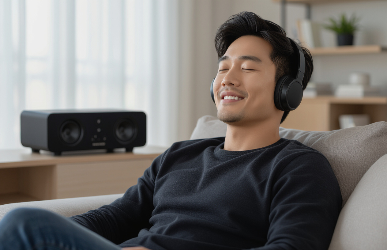Người Dùng Đang Trải Nghiệm Âm Nhạc Sống Động Từ Loa Soundmax A-210