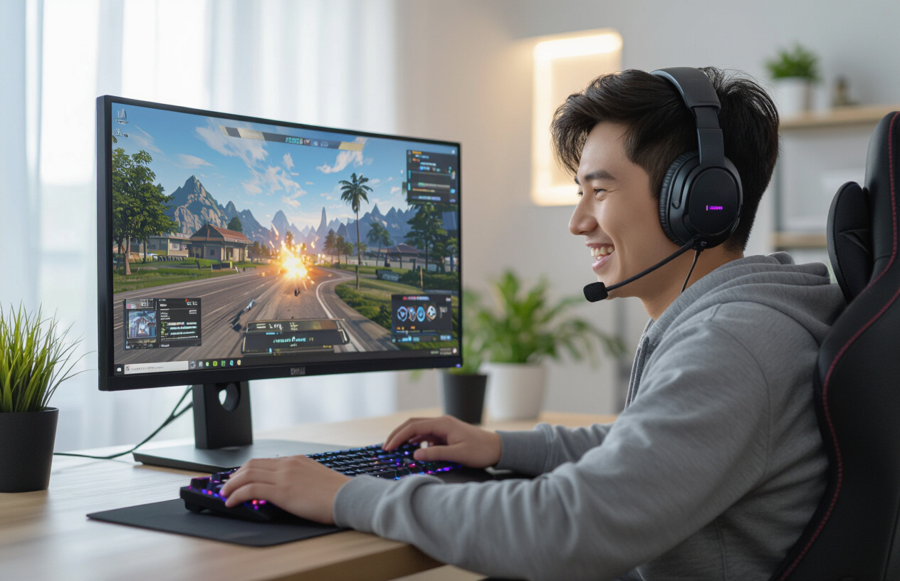 Game Thủ Tại Bến Tre Chơi Game Trên Màn Hình Dell S2721Dgf 165Hz