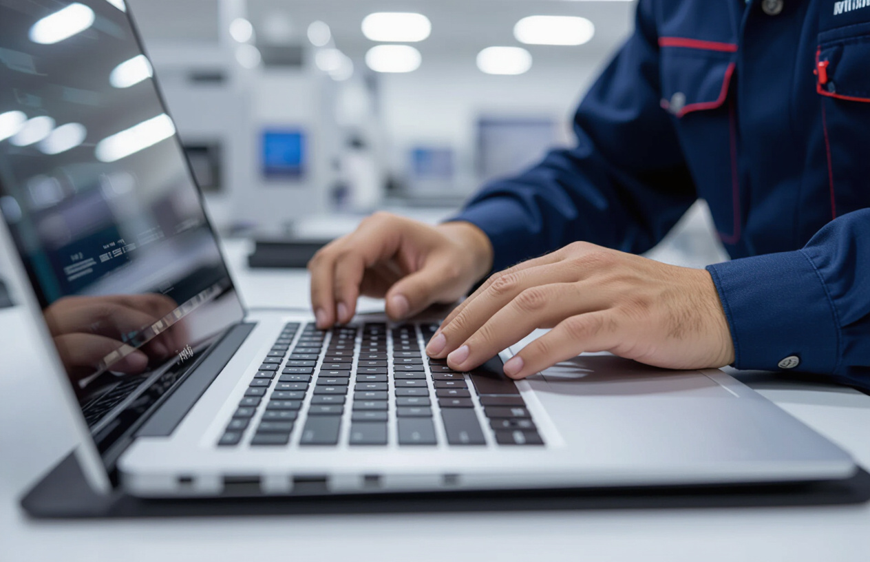 Kỹ Thuật Viên Maytinhbentre.Com Đang Thay Thế Bàn Phím Laptop Cẩn Thận, Thể Hiện Sự Chuyên Nghiệp.
