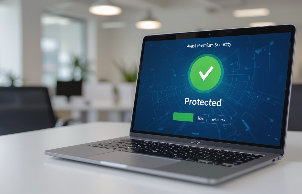 Màn Hình Máy Tính Hiển Thị Biểu Tượng Avast Premium Đã Được Cài Đặt.