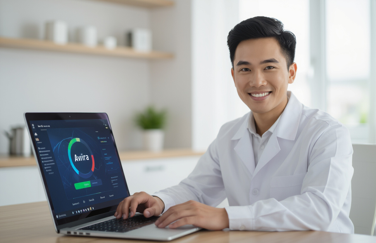 Kỹ Thuật Viên Máy Tính Bến Tre Đang Cài Đặt Phần Mềm Avira Prime
