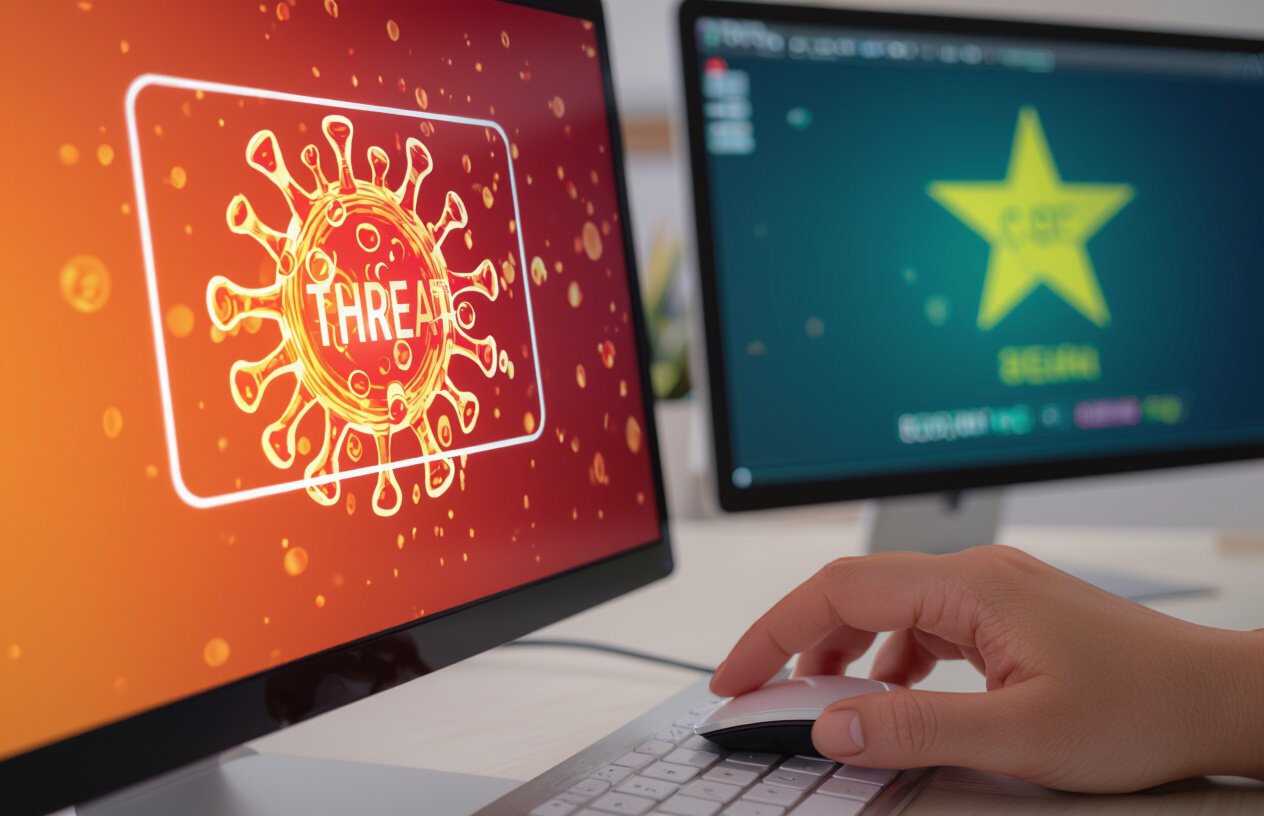Màn Hình Máy Tính Hiển Thị Cảnh Báo Virus, Cần Cài Đặt Trend Micro Để Bảo Vệ.