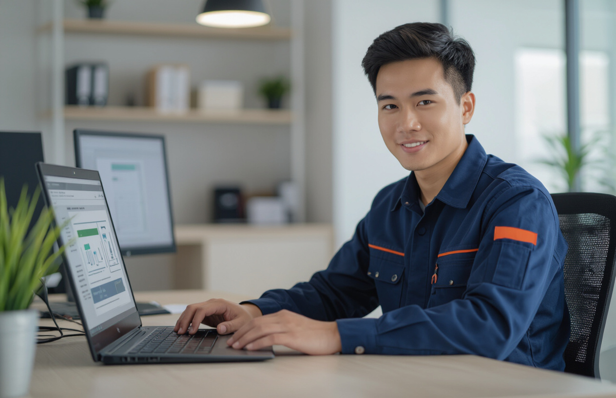 Kỹ Thuật Viên Máy Tính Bến Tre Đang Thực Hiện Cài Đặt Phần Mềm Microsoft Project.