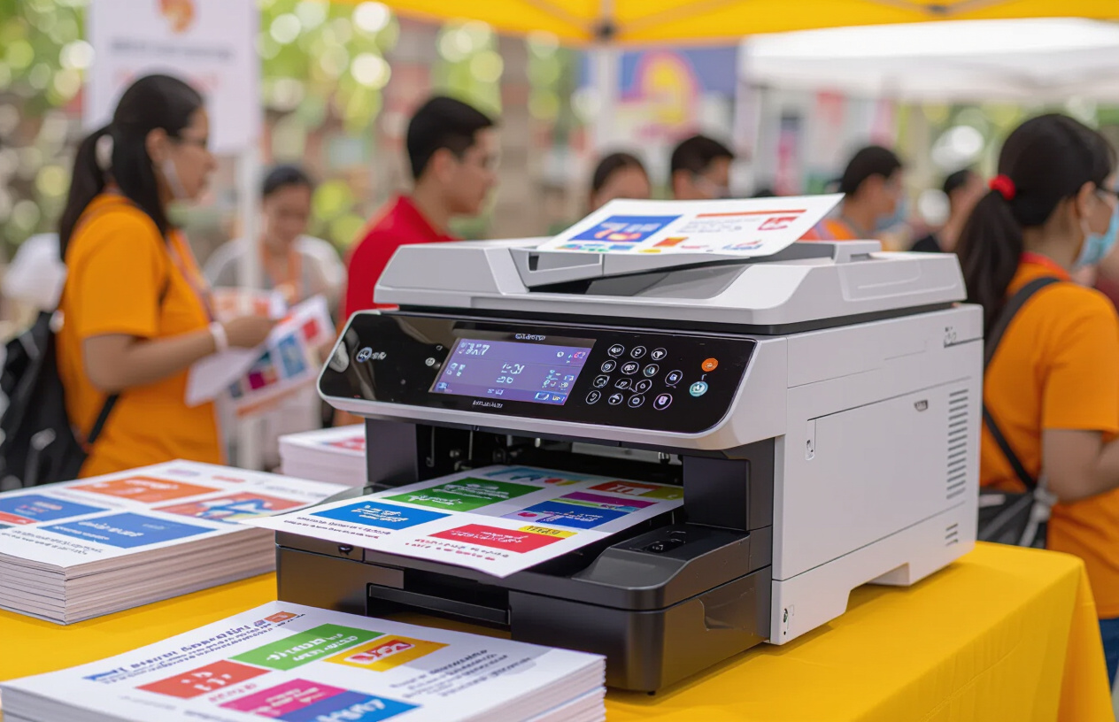 Máy Photocopy Màu Hiện Đại Tại Sự Kiện Ở Bến Tre