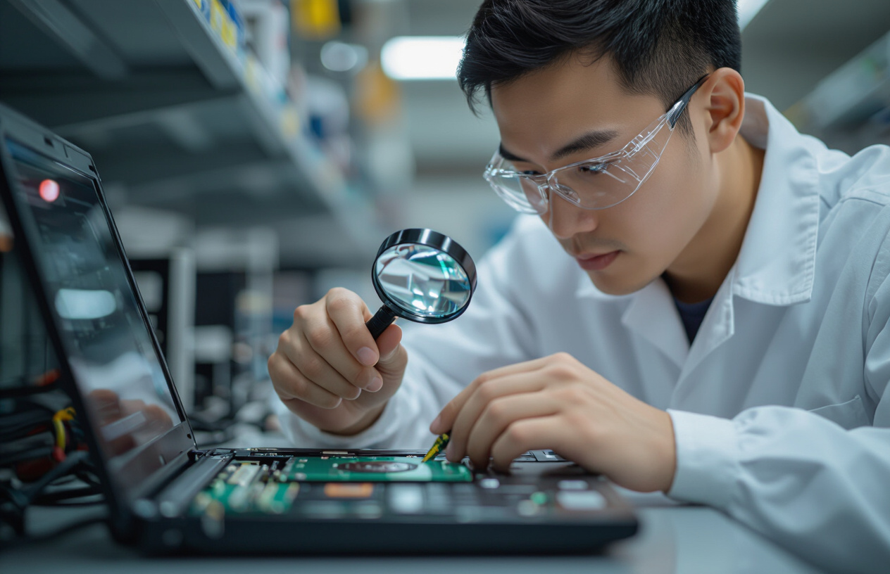 Kỹ Thuật Viên Maytinhbentre.Com Đang Kiểm Tra Ổ Cứng Để Cứu Dữ Liệu.