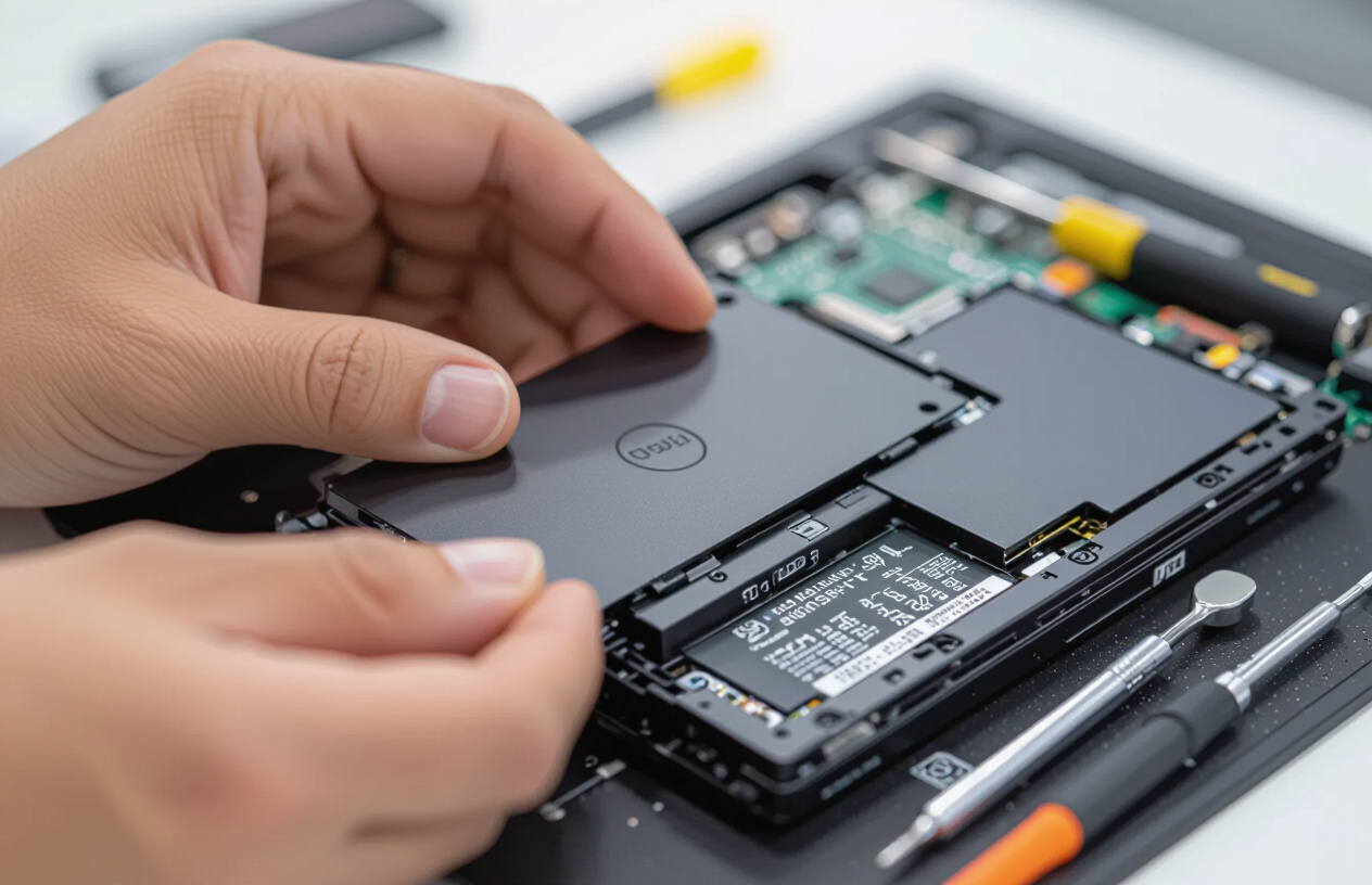 Cận Cảnh Quá Trình Thay Pin Mới Cho Laptop Dell Xps 13 Tại Trung Tâm Máy Tính Bến Tre