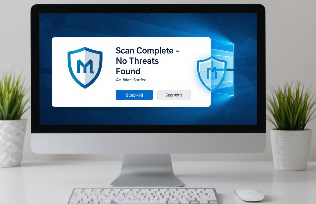 Hình Ảnh Máy Tính Được Bảo Vệ Khỏi Virus Và Mã Độc Với Malwarebytes.