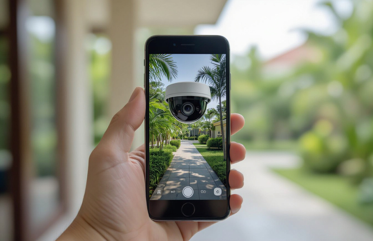 Giao Diện Phần Mềm Giám Sát Camera Trên Điện Thoại, Hiển Thị Hình Ảnh Rõ Ràng Từ Camera.