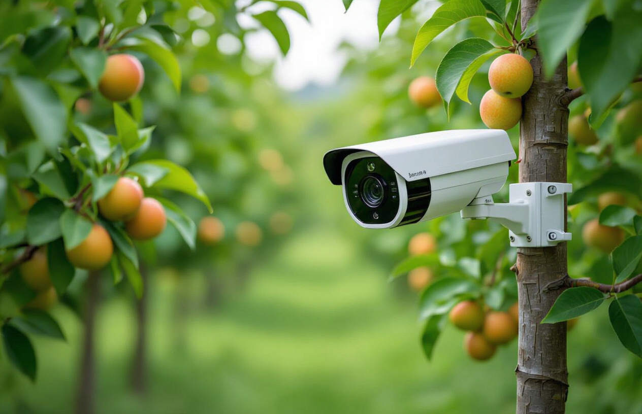 Camera An Ninh Hiện Đại Lắp Đặt Giữa Vườn Trái Cây Tại Bến Tre.