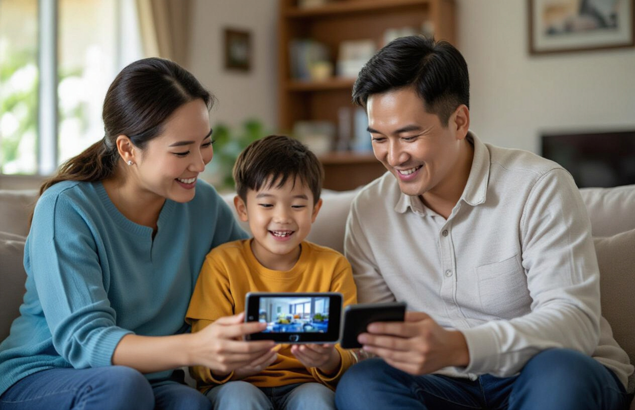 Gia Đình Việt Tại Bến Tre An Tâm Theo Dõi Nhà Cửa Qua Ứng Dụng Fpt Camera Trên Điện Thoại.