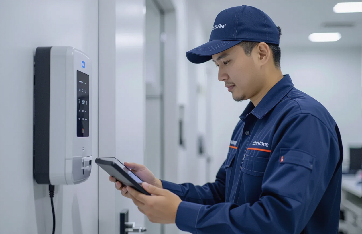 Kỹ Thuật Viên Máy Tính Bến Tre Đang Kiểm Tra Hệ Thống Kiểm Soát Ra Vào