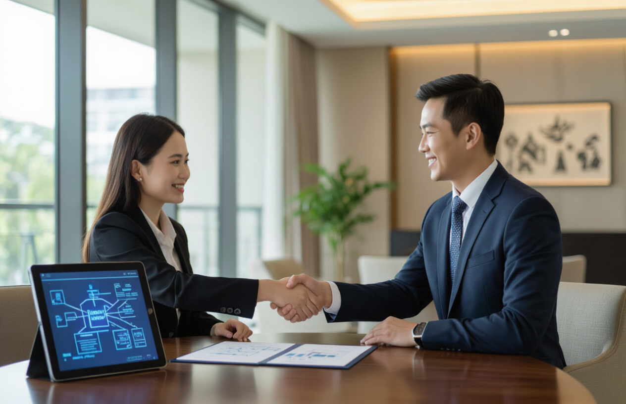 Một Kiến Trúc Sư Hoặc Kỹ Sư Đang Chỉ Vào Sơ Đồ Mạng Lan Trên Máy Tính Bảng.