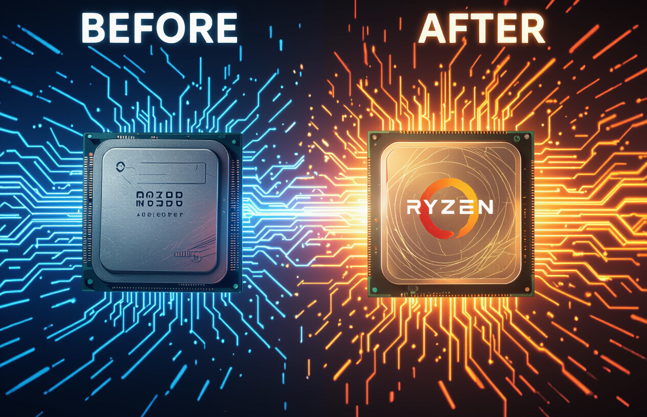 Mô Hình So Sánh Hiệu Năng Cpu Trước Và Sau Nâng Cấp, Thể Hiện Sự Cải Thiện Đáng Kể Trên Biểu Đồ Hoặc Con Số Minh Họa.