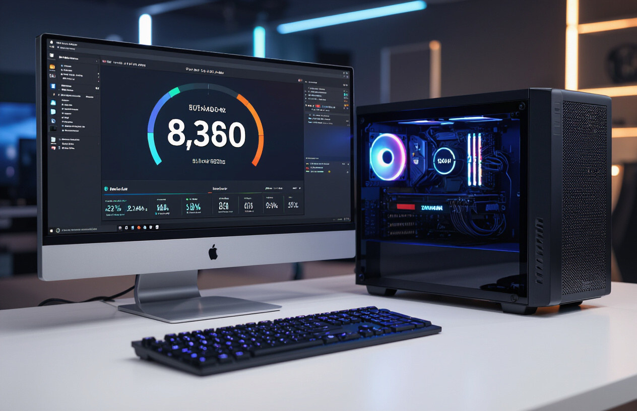 Máy Tính Cũ Sau Khi Được Nâng Cấp Lên Core I7 Hoạt Động Mượt Mà, Hiển Thị Hiệu Năng Cao Trên Màn Hình.