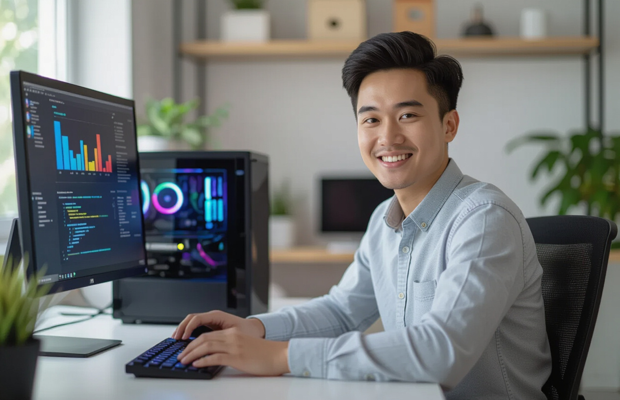 Người Dùng Máy Tính Tại Bến Tre Vui Vẻ Với Hiệu Suất Pc Được Nâng Cấp Ram.