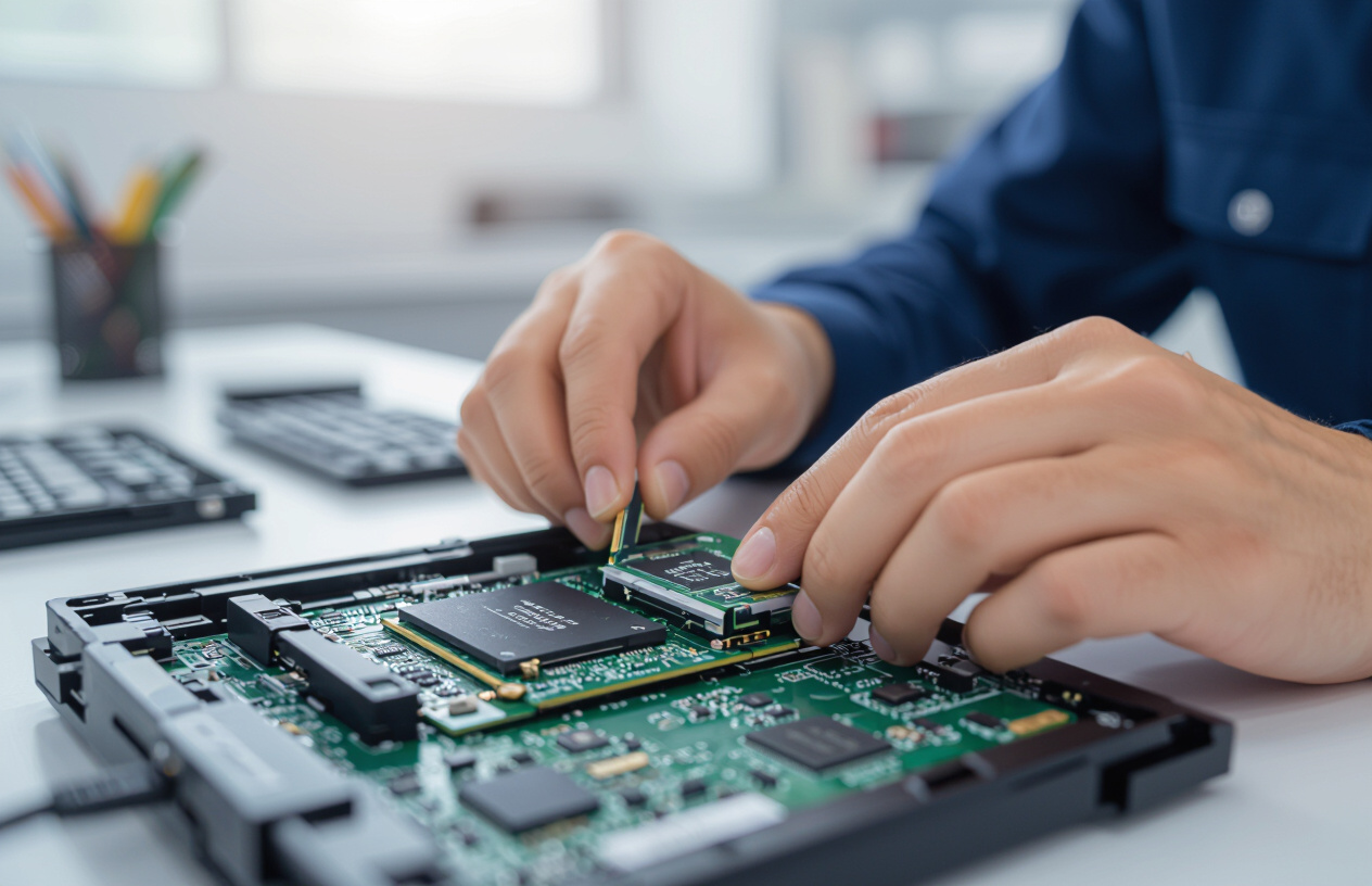 Kỹ Thuật Viên Máy Tính Bến Tre Đang Nâng Cấp Ssd