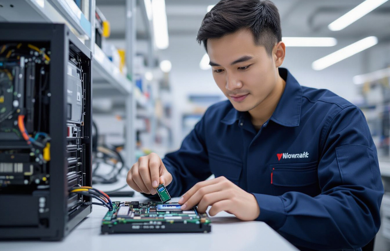 Kỹ Thuật Viên Máy Tính Bến Tre Đang Nâng Cấp Ssd