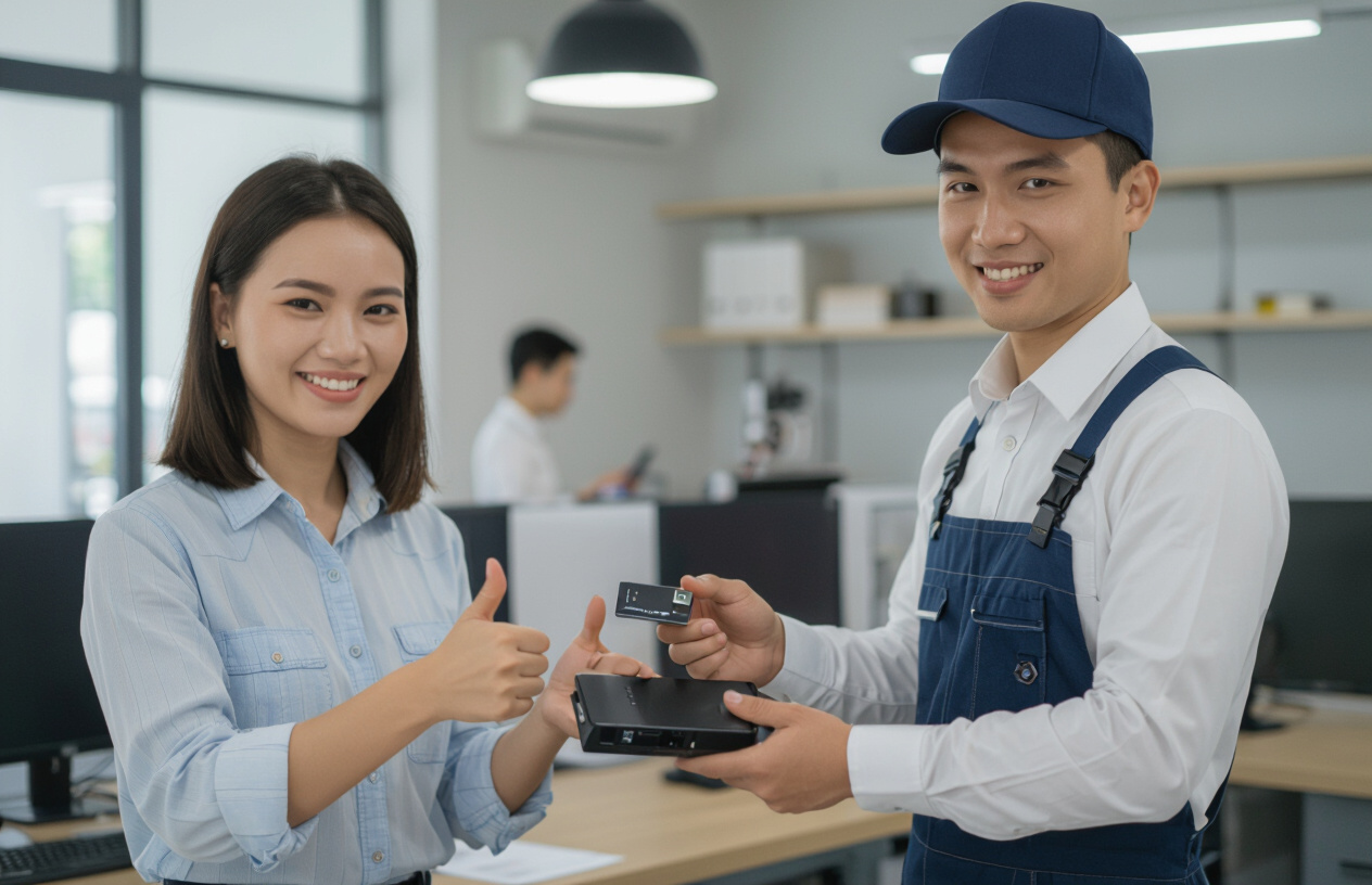 Khách Hàng Hạnh Phúc Nhận Lại Dữ Liệu Đã Phục Hồi
