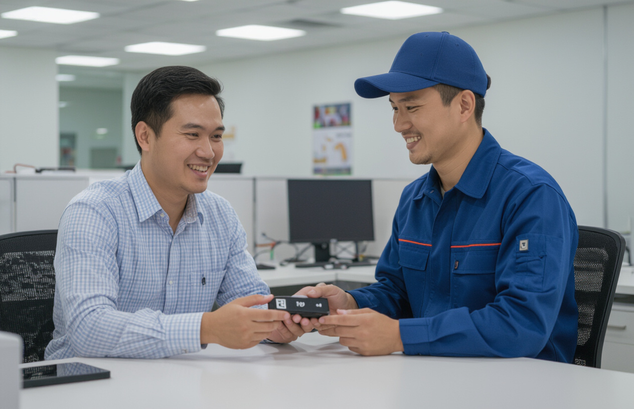 Khách Hàng Tại Bến Tre Vui Vẻ Nhận Lại Dữ Liệu Đã Được Phục Hồi Thành Công Từ Máy Tính Bến Tre.