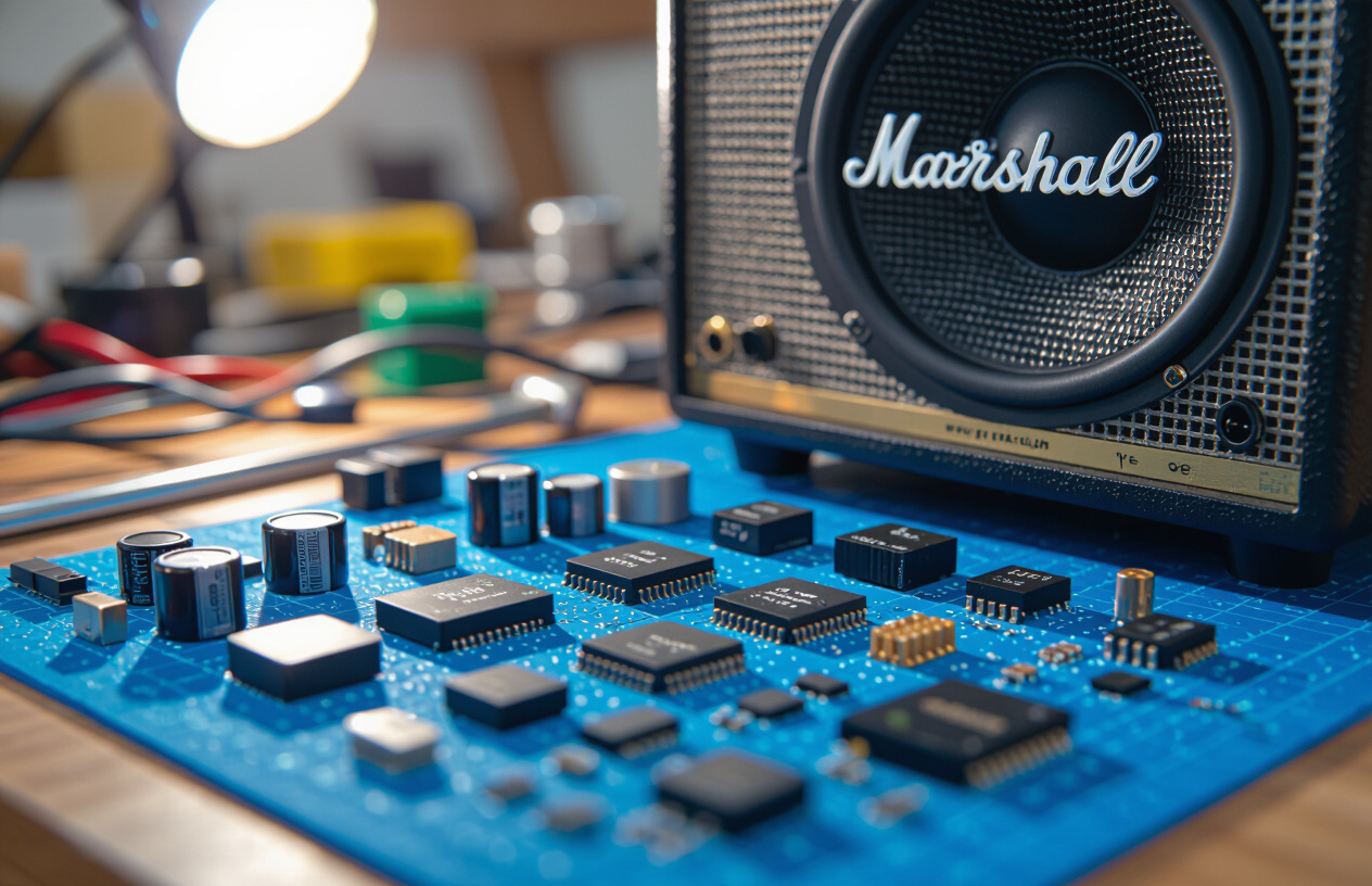 Các Linh Kiện Và Dụng Cụ Chuyên Dụng Để Sửa Chữa Loa Bluetooth Marshall.