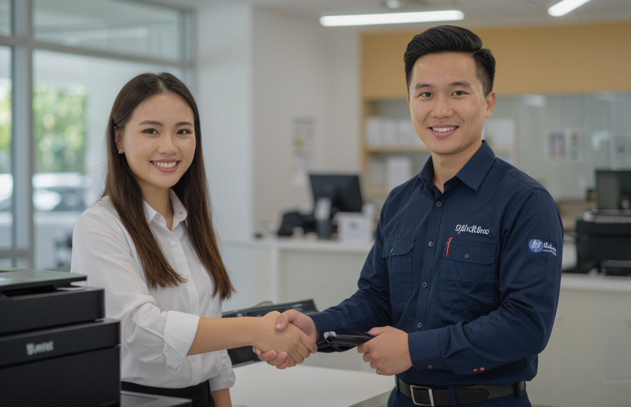 Khách Hàng Hài Lòng Với Máy Quét Hp Scanjet Pro Đã Được Sửa Chữa.