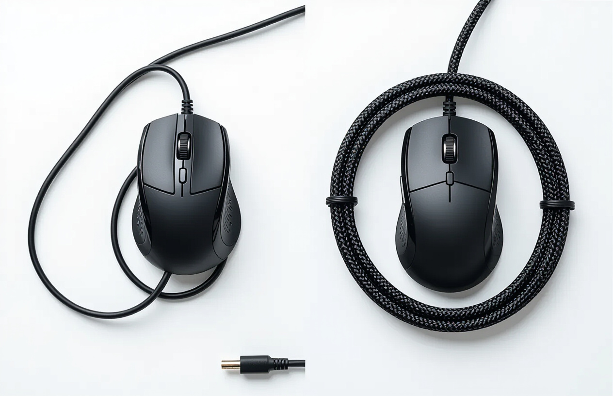 So Sánh Cáp Chuột Gaming Bị Hỏng Và Cáp Mới Chất Lượng Cao Sẵn Sàng Thay Thế Tại Bến Tre.