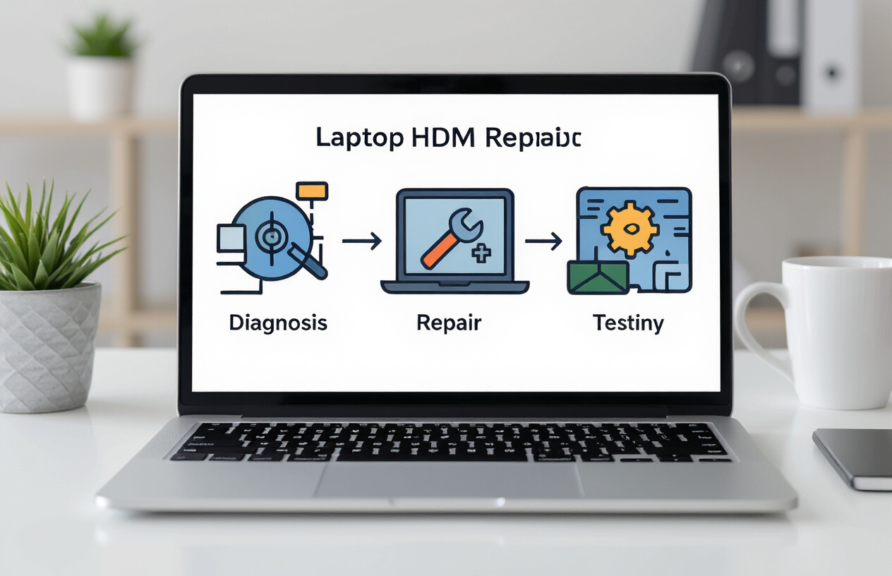 Biểu Đồ Đơn Giản Minh Họa Quy Trình Sửa Chữa Hdmi Tại Máy Tính Bến Tre.