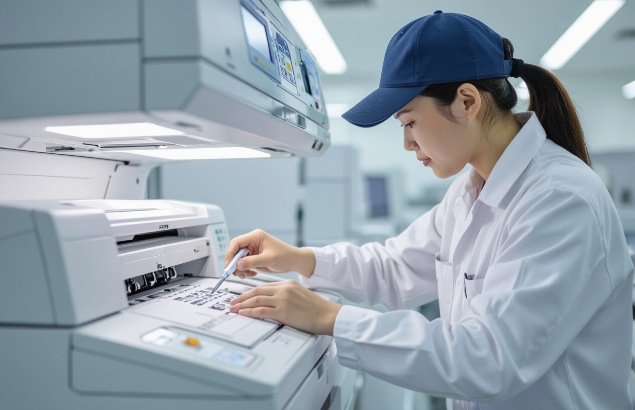 Kỹ Thuật Viên Máy Tính Bến Tre Đang Kiểm Tra Và Làm Sạch Lô Sấy Máy Photocopy