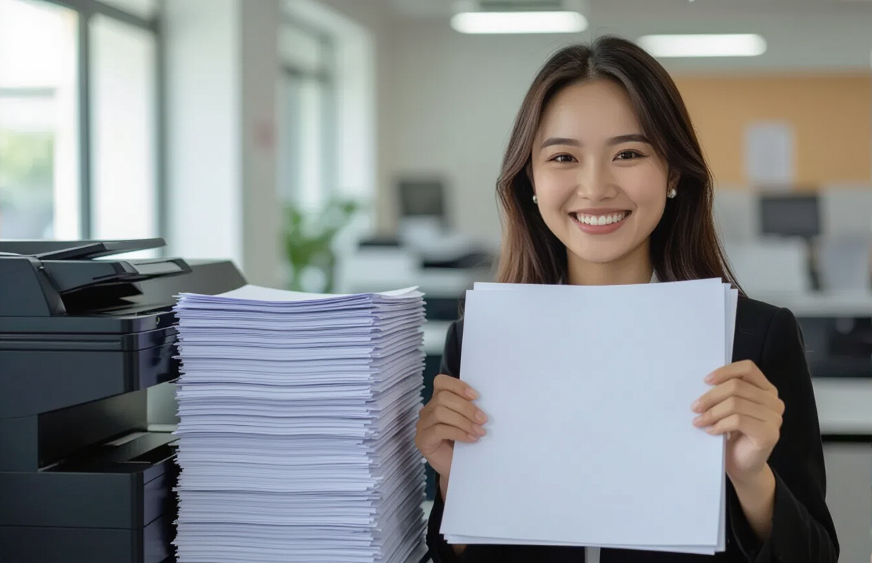 Người Dùng Hài Lòng Với Bản In Sắc Nét Từ Máy Photocopy Sau Khi Được Sửa Chữa