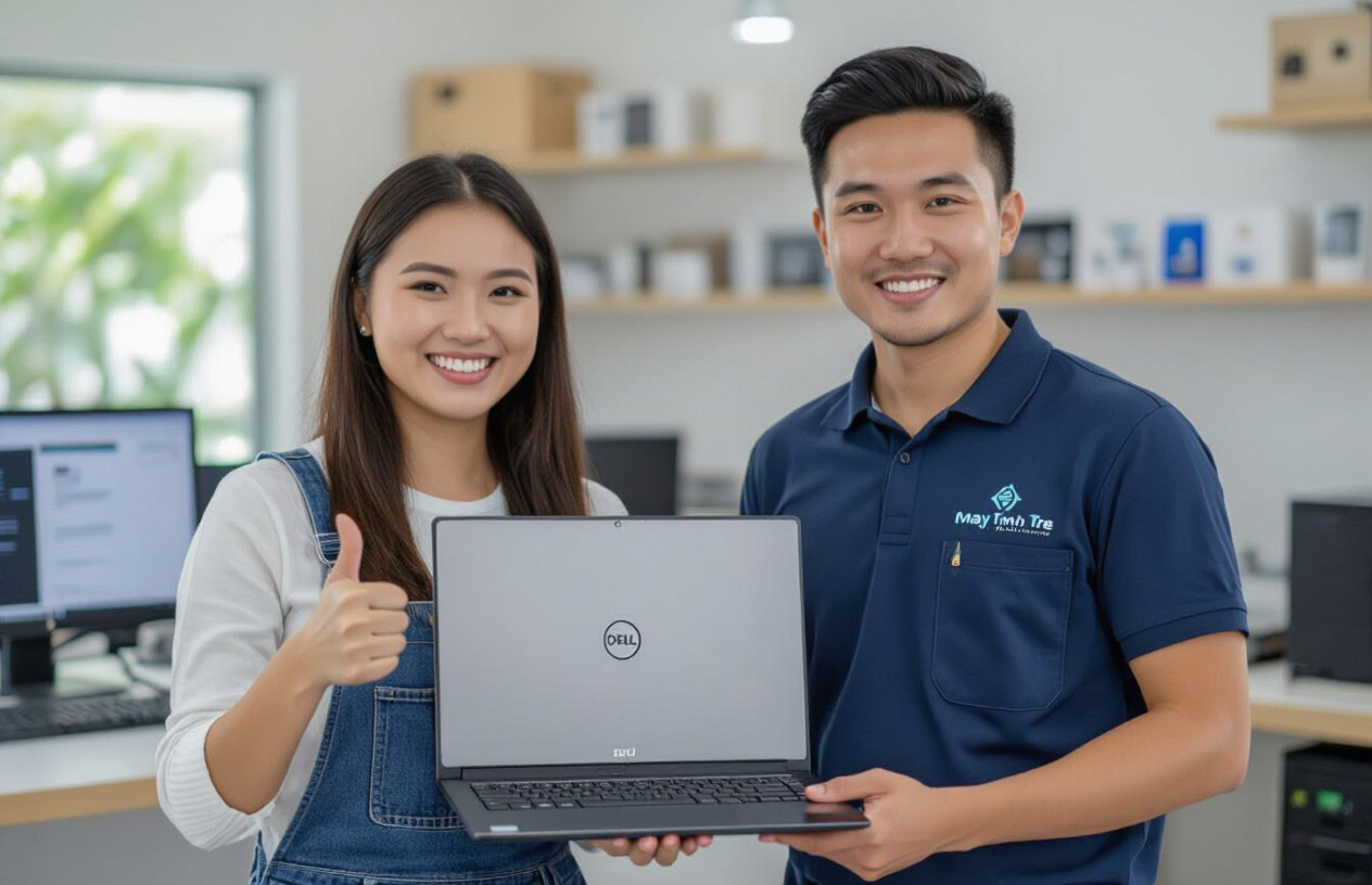 Khách Hàng Hài Lòng Sau Khi Sửa Laptop Tại Máy Tính Bến Tre