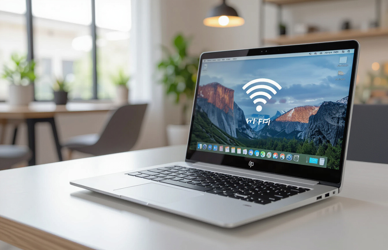 Một Chiếc Laptop Hp Envy 13 Hoạt Động Bình Thường, Đang Kết Nối Wifi
