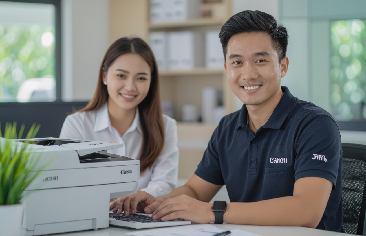 Kỹ Thuật Viên Máy Tính Bến Tre Đang Sửa Chữa Máy In Canon Lbp2900, Đảm Bảo Bản In Chất Lượng Cao.