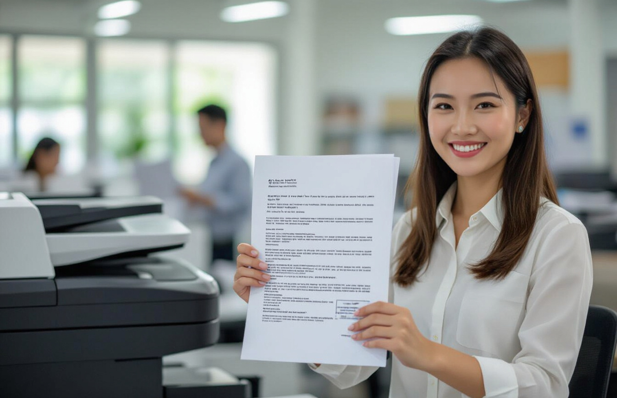 Tài Liệu In Sắc Nét Sau Khi Sửa Lỗi Máy Photocopy Ricoh Tại Bến Tre