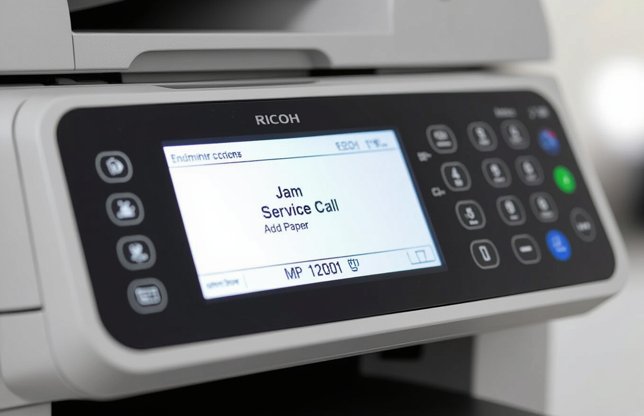Màn Hình Máy Photocopy Ricoh Hiển Thị Thông Báo Lỗi Phổ Biến, Cần Được Sửa Chữa.