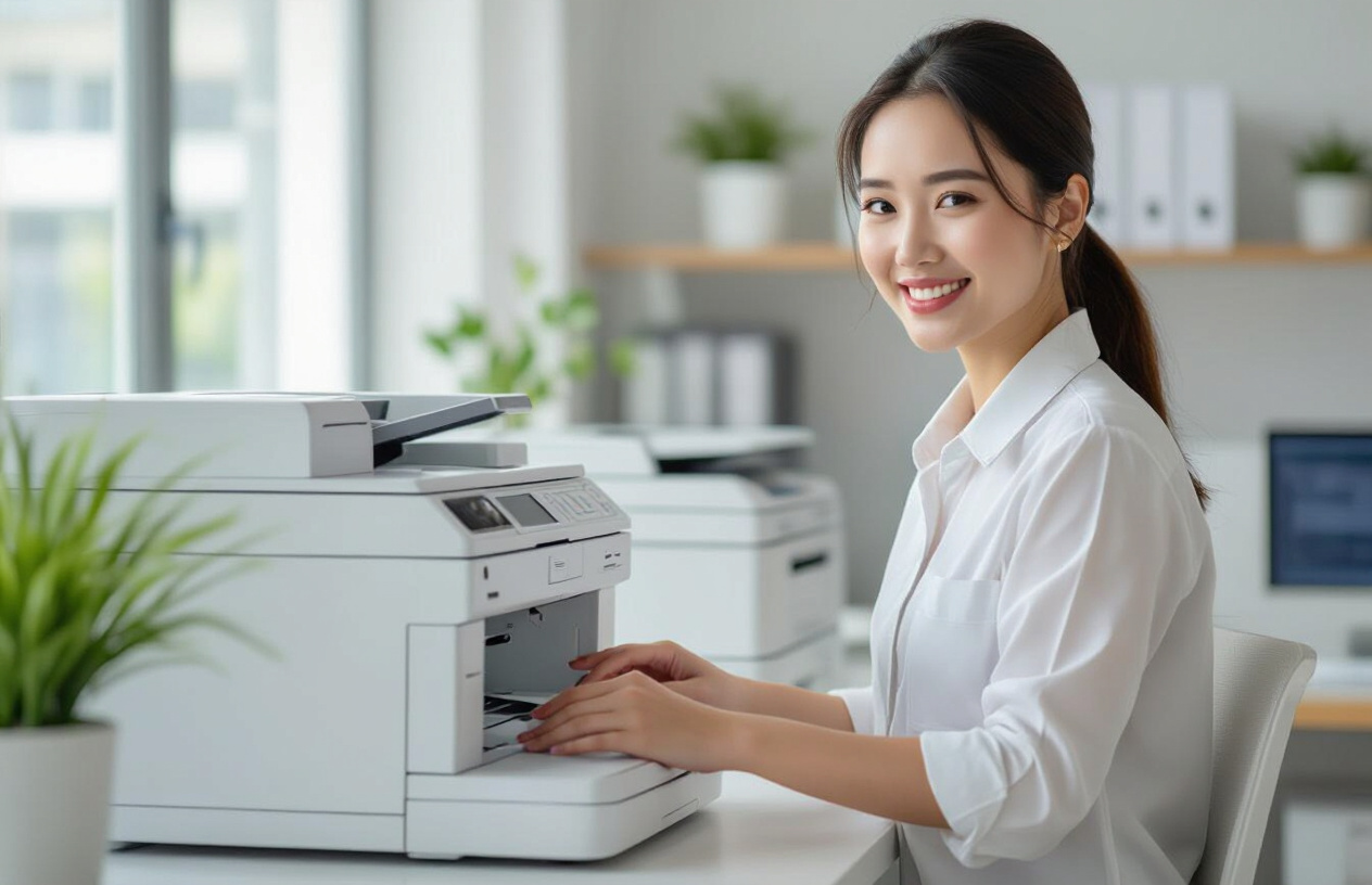 Khách Hàng Hài Lòng Với Máy Photocopy Ricoh Hoạt Động Trơn Tru Sau Khi Được Sửa Chữa Tại Bến Tre.