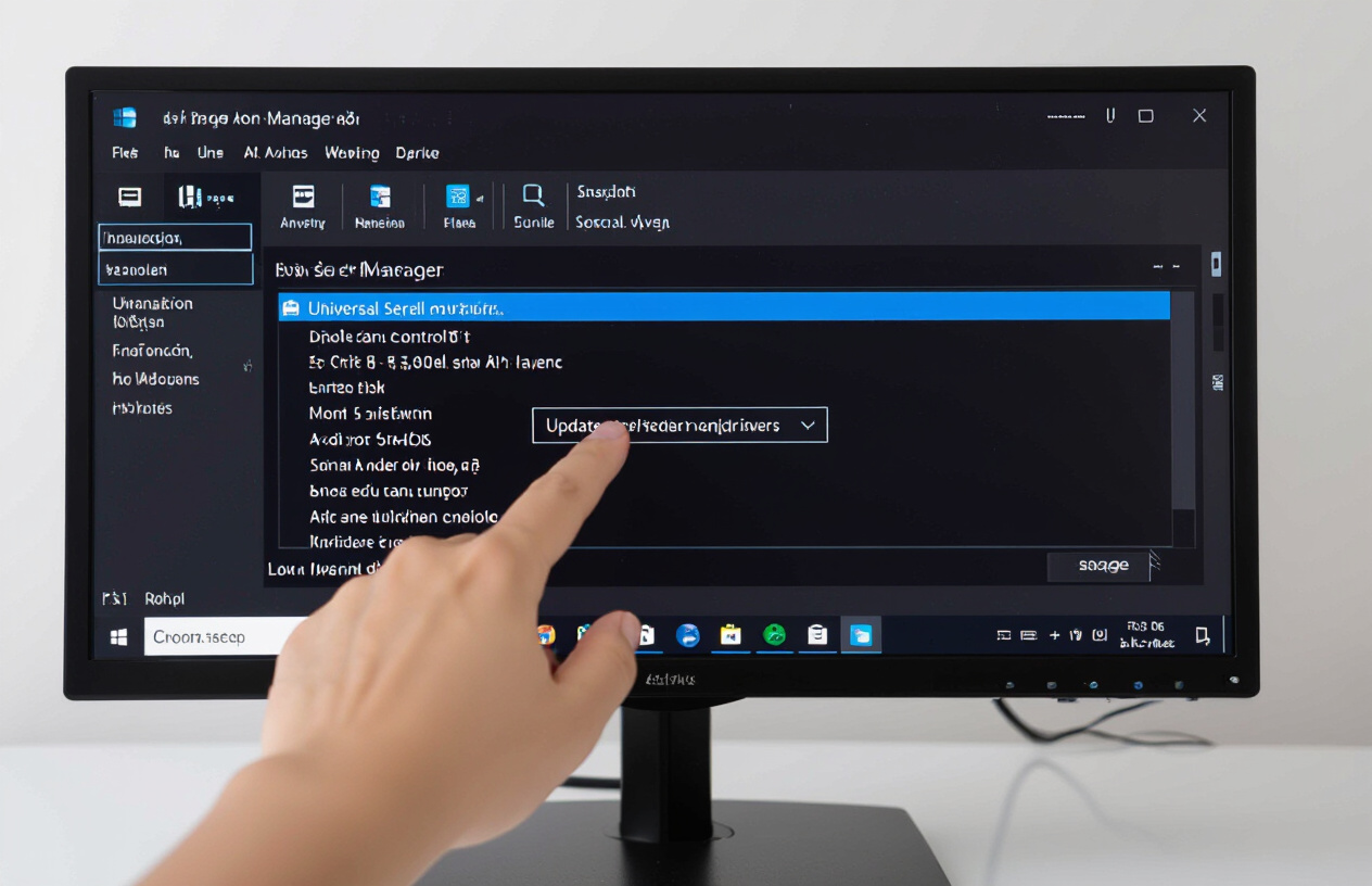 Màn Hình Máy Tính Hiển Thị Giao Diện Device Manager Để Cập Nhật Driver.