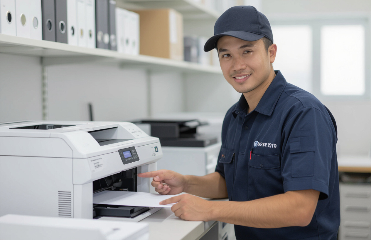 Kỹ Thuật Viên Máy Tính Bến Tre Kiểm Tra Máy In Hp Kẹt Giấy.