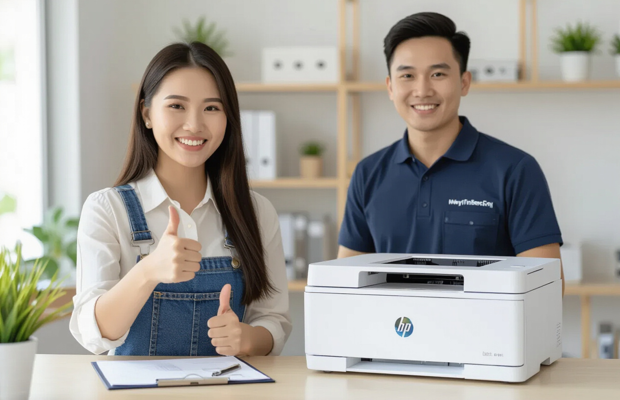 Khách Hàng Hài Lòng Với Dịch Vụ Sửa Máy In Tại Bến Tre.