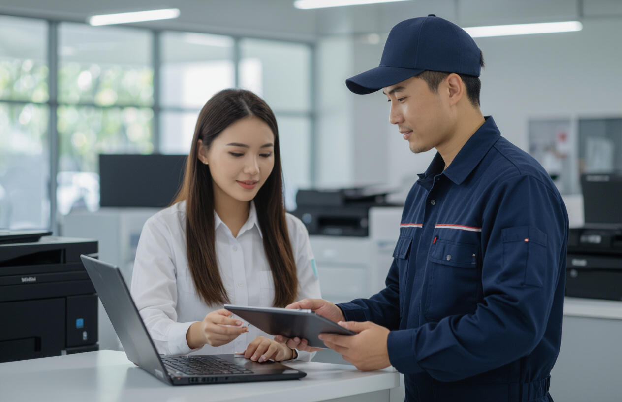 Kỹ Thuật Viên Máy Tính Bến Tre Tư Vấn Khách Hàng Về Lỗi Máy In.