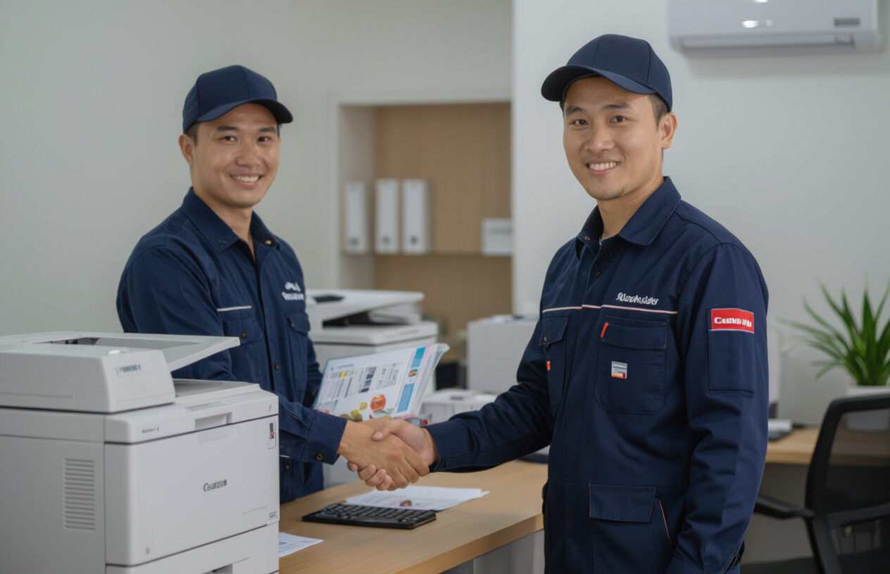 Khách Hàng Hài Lòng Với Máy Photocopy Được Sửa Chữa Bởi Máy Tính Bến Tre