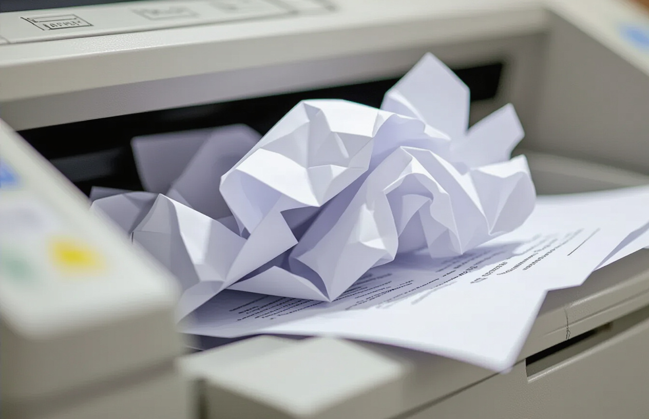 Giấy Bị Nhăn Và Kẹt Bên Trong Máy Photocopy Ricoh 2014Ad.