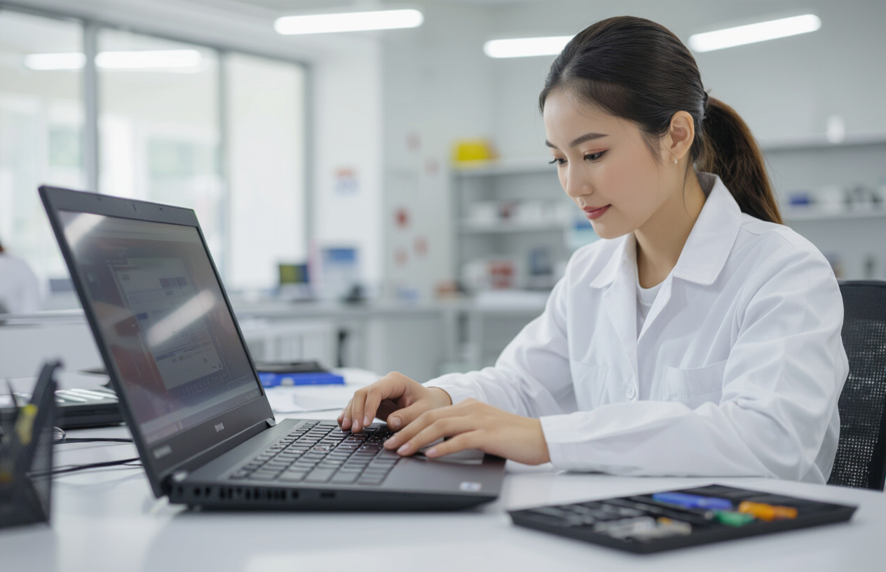Kỹ Thuật Viên Maytinhbentre.Com Đang Thay Bàn Phím Laptop.