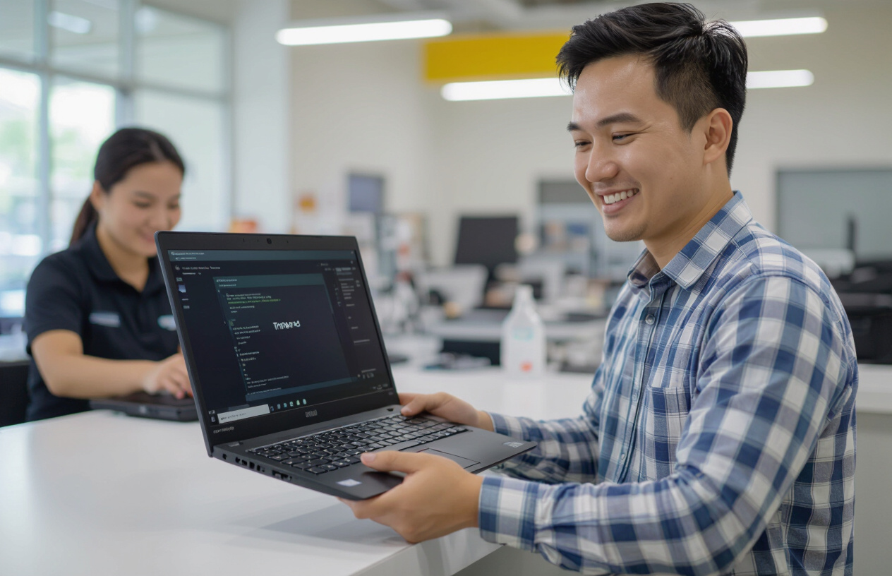 Khách Hàng Hài Lòng Sau Khi Thay Bàn Phím Laptop Tại Maytinhbentre.Com.