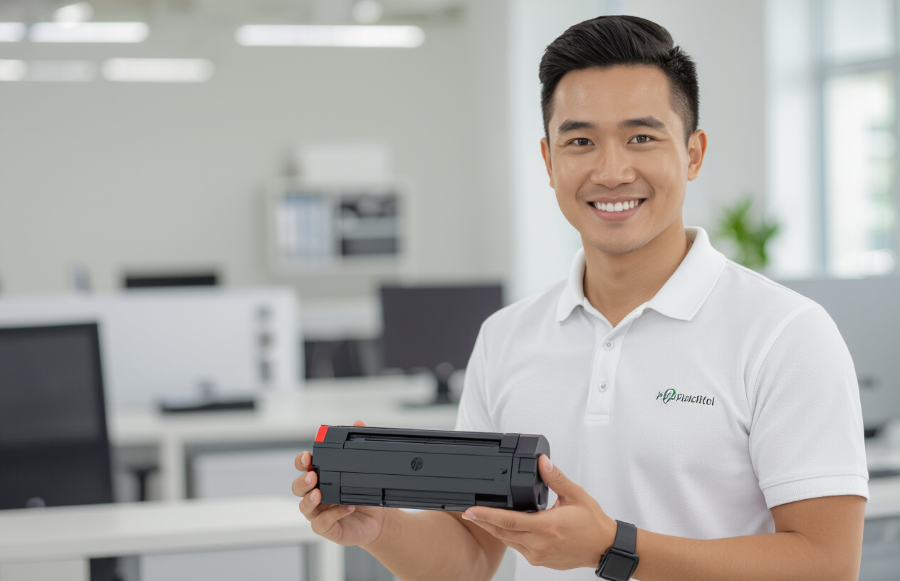 Kỹ Thuật Viên Máy Tính Bến Tre Sẵn Sàng Thay Hộp Mực Máy In.