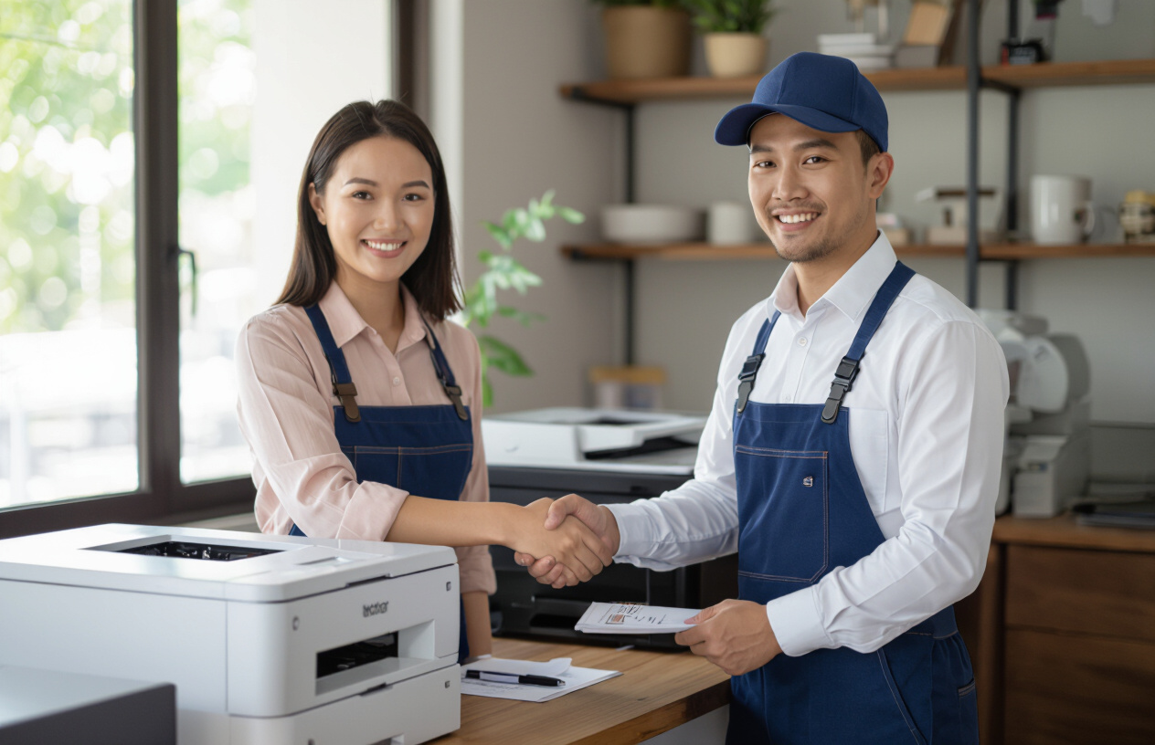 Khách Hàng Hài Lòng Với Dịch Vụ Thay Mực Máy In Tại Bến Tre Của Maytinhbentre.Com.