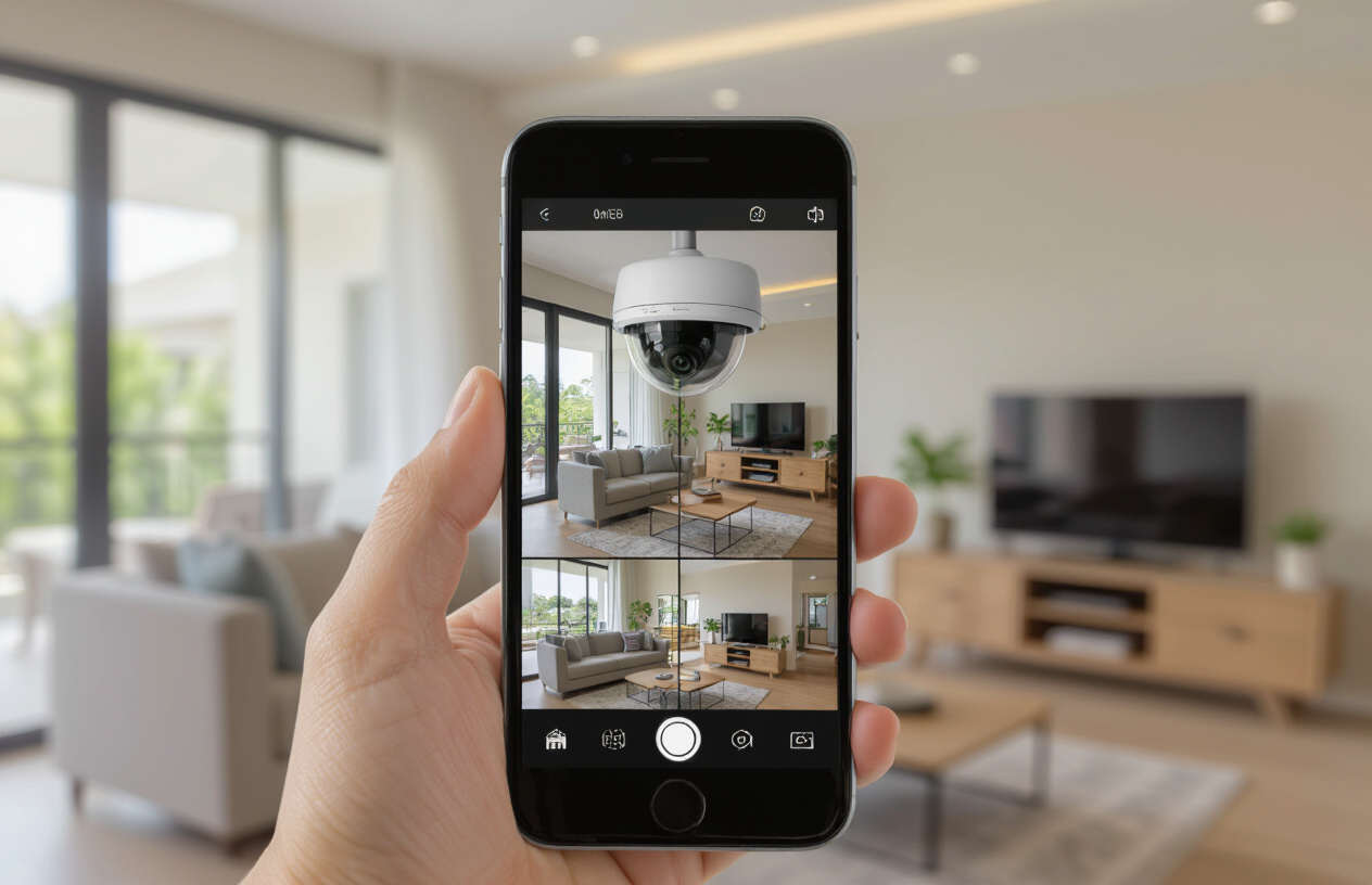 Giao Diện Phần Mềm Giám Sát Camera Trên Điện Thoại Thông Minh.
