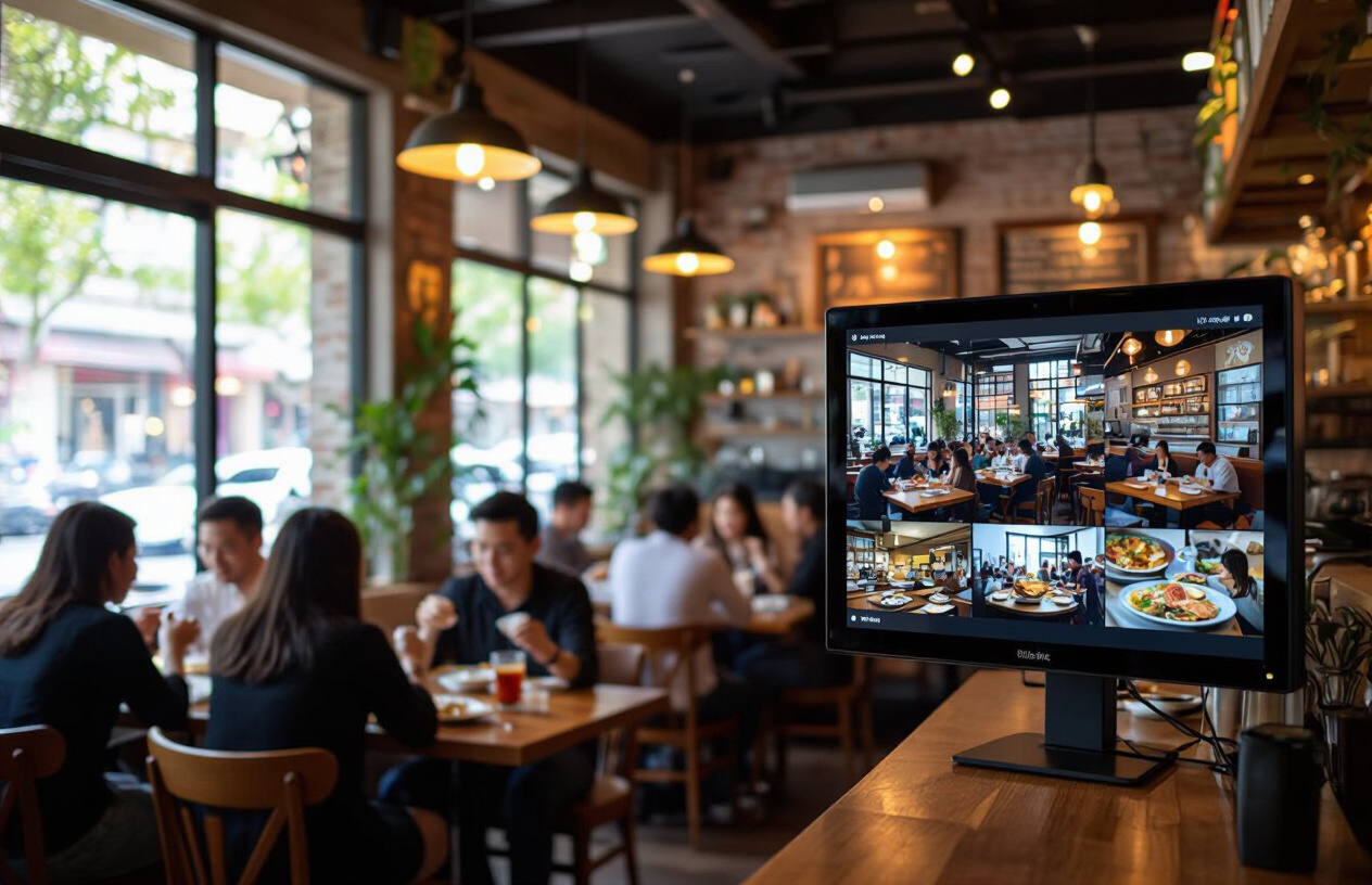 Hệ Thống Camera An Ninh Giúp Giám Sát Tổng Thể Hoạt Động Kinh Doanh, Nhân Viên Và An Toàn Tài Sản Quán Ăn Tại Bến Tre.